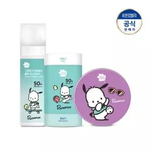 포차코 순한 무기자차 선쿠션12g+데일리 물놀이 2in1 선스틱22g+야외놀이 쿨링 선스프레이 95ml