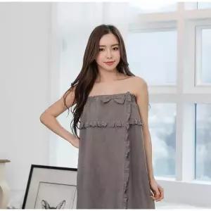 [지니골프]여성골프가운 순면 골프가운 아이비 샤워가운 사우나가운