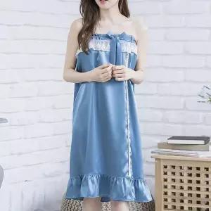 [지니골프]여성 골프웨어 샤워 목욕 가운 랩 미니 원피스 로맨틱무지2