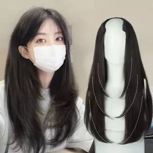 볼륨업 레이어드 헤어피스 여자가발 긴머리가발 패션가발 통가발 미용가발