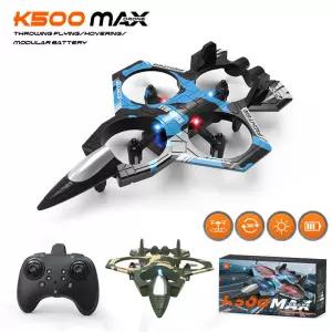 K500 MAX RC 전투기 24G 무선 조종 스턴트 글라이더 360 ° LED 이 있는 플라이트 비행 EPP 폼 비행기