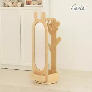 [피에스타] 멜로우 원목 키즈 유아 360도 회전 행거 + 옷걸이 3pcs