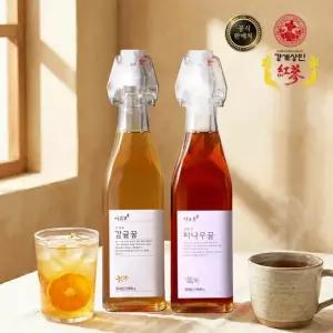 강개상인 피나무꿀X감귤꿀 2병 세트 650gx2개) 벌꿀 청청지역에서 채밀된 천연꿀