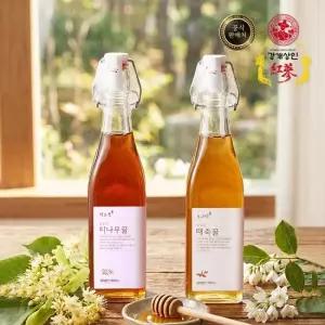강개상인 피나무꿀X때죽꿀 2병 세트 650gx2개) 벌꿀 청청지역에서 채밀된 천연꿀
