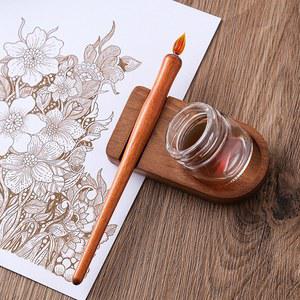 글라스펜 딥펜 캘리그라피 나무 유리 만년필 라인 그림 그림수채화 아트 미술