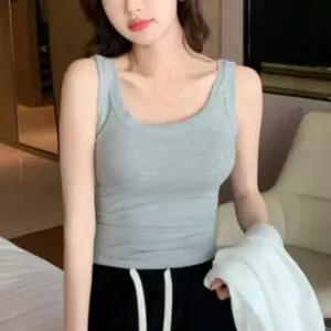 여성 여름 데일리 골지 민소매 이너 나시티