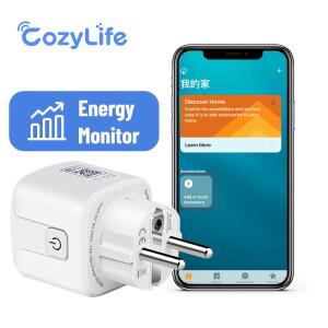 HomeKit-스마트 플러그 EU 16A 전원 모니터링 WiFi 타이머 소켓, 스마트홈 콘센트 Alexa Google Alice Smar