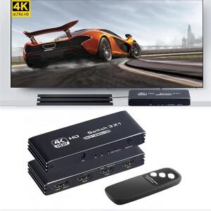 HDMI 호환 스위치 IR 원격 제어 지원 스위처 선택기 박스 HD-DVD PS3/4/5 Xbox 360 플레이어용 3가지 스위