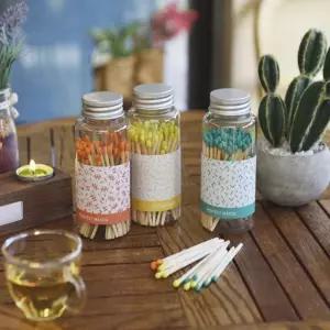 유리병 보틀 성냥 향초 캔들 인테리어 소품 캠핑 불붙이기 성냥갑 라이터