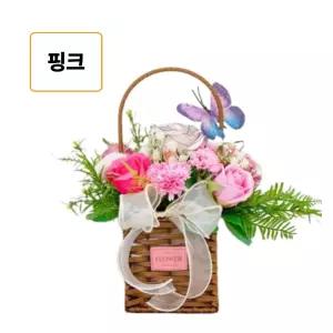그라시아스 카네이션 바구니 비누꽃 비누장이 핑크 1개