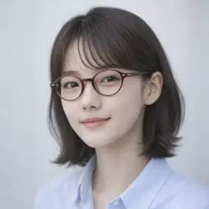 [토마]브라운 슬림 라운드 뿔테 안경테/남여 공용 가벼운 안경태 블루라이트 프레임 컴퓨터 렌즈(CN437)