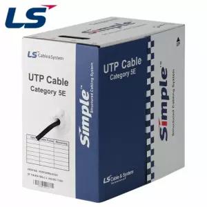 LS전선 옥외용 철심 CAT5e UTP 랜케이블 200M 블랙 조가선 랜선 박스 롤 제작 인터넷선 외부용 통신 공사용