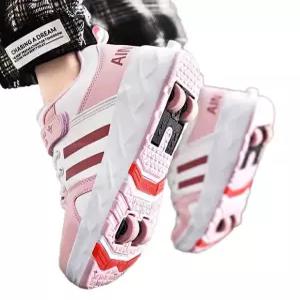 전동 신발 롤러슈즈 바퀴달린 운동화 휠리스 핑크화이트 A