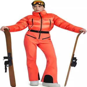 리위옐 여성 원피스 스키복 슬림 핏 스노우슈트 점프슈트 방수 겨울 스노보드