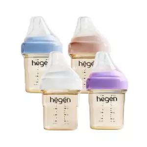 헤겐 PPSU 150ml 쿼드라팩 4p(젖꼭지 포함) 신생아 애착젖병 화이트