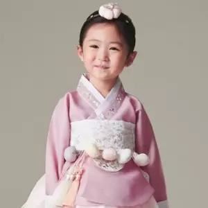 (올핀)한복 연아날개 분홍당의 남아여아 아동 유아