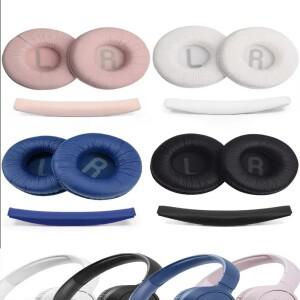 JBL 호환 Tune 600 T450 JR300BT 70mm 1 세트용 레인 교체 이어 패드  가죽 폼