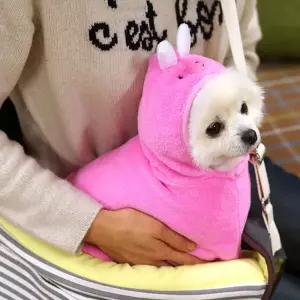 강아지겨울옷 강아지후드 캐릭터 웜가운 담요대용 L~XL 담요 캐릭터가운 잠옷