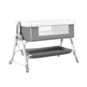 침대옆 모기장 강아지침대 애견 분리불안 강아지 블루+매트+바구니 고양이