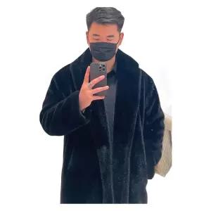 남성 퍼 무스탕 롱코트 아우터 보온 겨울용 오버핏