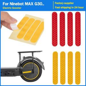 Segway Ninebot Max G2 G65 G30 전기 스쿠터 방수 스트립 야간 반사 스티커 용 경고