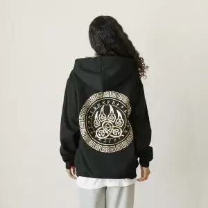 [네스파][당일발송/BEST 추천] 곰발문양 오버핏 후드티 후드 티셔츠 커플 빅사이즈 남녀공용 SID_5003 (6