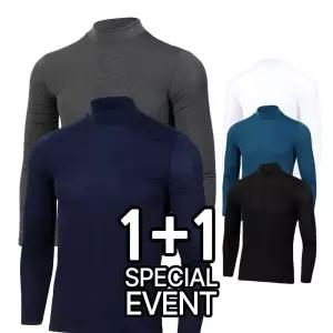 원플러스원/ 냉감 긴팔 반목티 스포츠 운동복 티셔츠 봄 여름 가을 골프이너웨어 쿨링 쿨론 아이스 기능성
