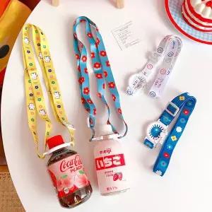 (1+1) 어린이 물병 스트랩 어린이집 유치원 초등학생 음료수 목걸이 홀더