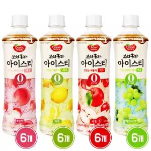 동원 보성홍차 아이스티 500ml 각 6개 총 24개 (레몬 + 복숭아 + 샤인머스캣 + 애플)