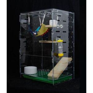 집 햄스터 세트 투명 다람쥐 케이지 토끼 아크릴 하늘 햄스터은신처 원목 풀 놀이터 사육