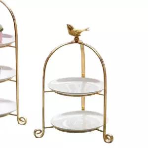 디저트 트레이 애프터눈티 2단 세트 스탠드 케이크 파티 애프터눈티접시