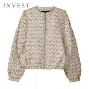 [인베스트] 프릴 라인 루즈핏 패딩 점퍼_IN5W1JP1331