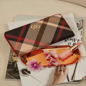 닥스 액세서리 여성 25SS [스테디셀러] 레드 체크 가죽 장지갑 WCWA5E700R2