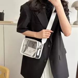 투명 PVC 물놀이 크로스백 4color DK-0062 물놀이가방 방수가방 방수비치백 비치가방