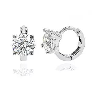 5부 모이사나이트 다이아몬드 다이아 귀걸이 웨딩 원터치 소프트 4발