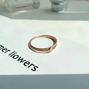 크로스 매듭 반지 가드링 14k화이트골드16호