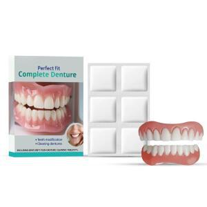 편안한 신형 실리콘 인공치아 베니어 - 상악하악 완벽한 미소를 위한 틀니 페이스트  교정기