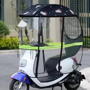 그늘막 가림막 덮개 풀백투명커튼 자전거캐노피 배달 빅 1 빅 스쿠터 비막이 롱버전 풀백투명커튼 블랙 /호밀이삭/백미러E40 /호밀이삭/백미러E40 커버 오토바이 자외선