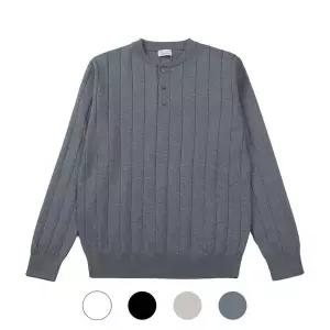 [NS홈쇼핑][모로엠] 남성 워셔블 헨리넥 골지 니트 ROM-KN-MONACO[35865019]