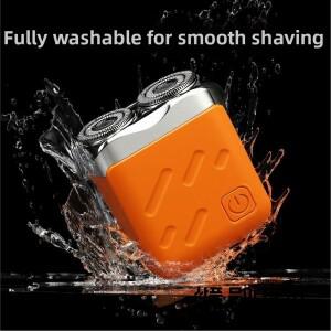 USB 충전식 미니 전기 면도기 세척 가능 저소음 수염 트리머 지능형 듀얼 컨트롤 건식 및 사용