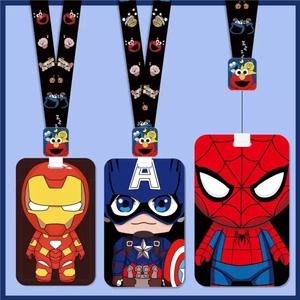 캐릭터 마블 어벤저스 릴 홀더 늘어나는 목걸이줄 카드지갑 사원증 교통카드 명찰 케이스