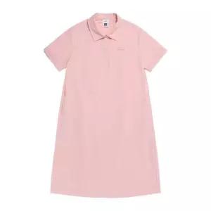 내셔널지오그래픽 N262WOP140 여성 프리즈 스트레치 A라인 카라 반팔 원피스 SILVER PINK 324914