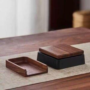 원목 소형 전자 저울 가정용 미세 트레이 호두나무 계량기 커피 차 정밀 전자저울