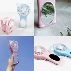곰돌이 거울 핸디 선풍기