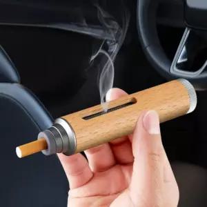 휴대용 방풍 재떨이 야외 액세서리 흡연 재털이 뚜껑이 용이 세척 포켓 냄새제거 냄새