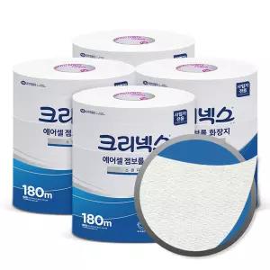 크리넥스 잘녹는 에어셀 점보롤 180m 3롤 4팩 화장지 휴지 대용량 업소용