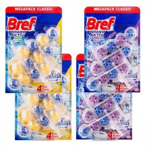 브레프 변기세정제 파워액티브12개(50g 3입x4개) 레몬 라벤더 플라워 파인 오션