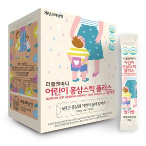 [11PAY 7% 지급] 개성고려삼인 리틀앤마더 어린이 홍삼스틱 플러스 딸기맛 10g 100포