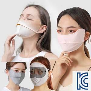 얼굴 안면 마스크 여름 쿨 천 면 실크 시원한 끈조절 쿨링 자외선 햇빛 차단 가리개 보호