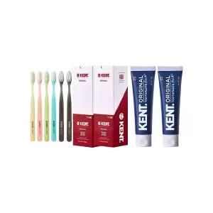 켄트칫솔 오리지널 부드러운 초극세모 6입, 2개 + 오리지널 프레쉬 치약 120g, 2개